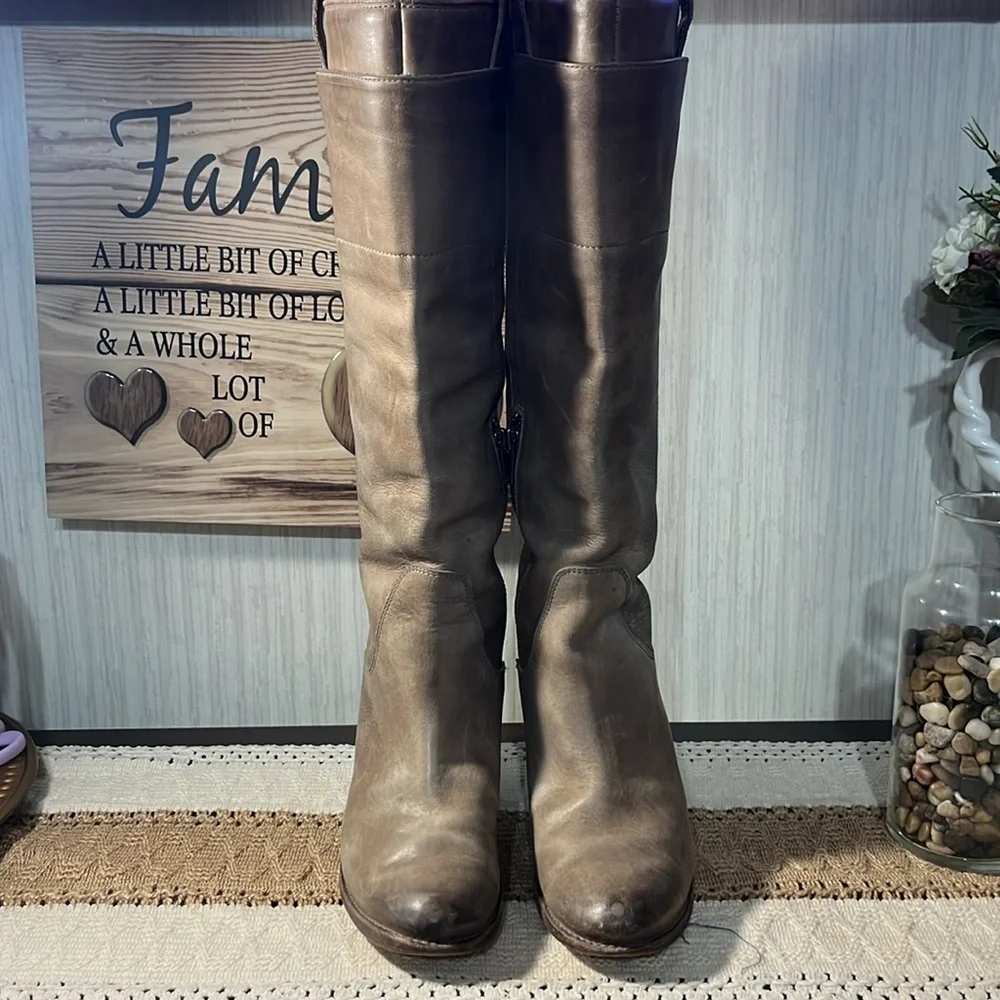 FRYE Jackie leather 76571 Heel Tall Boots Women’s Size 5.5